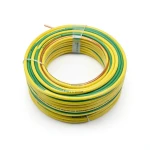 سلك نحاس مصمت احادى النواة معزول PVC 70º مقاس 1.5 مم² 450/750 فولت طول 300 قدم أصفر مع أخضر | شركة الفنار