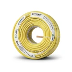 سلك نحاس مصمت مقاوم للحرارة أحادي النواة معزول PVC 90º الفنار مقاس 6 مم² 450/750 فولت طول 300 قدم لون أصفر | شركة الفنار