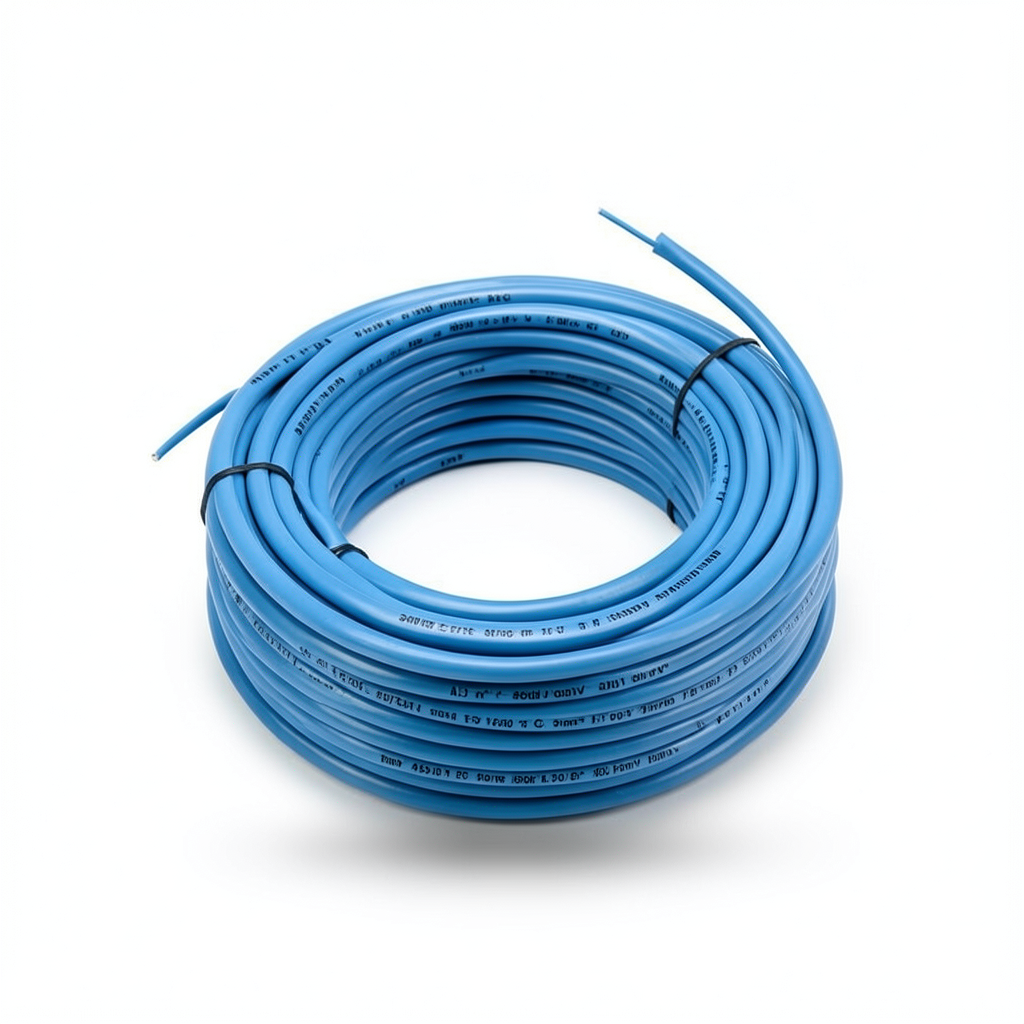 سلك نحاس مصمت احادى النواة معزول PVC 70º مقاس 1.5 مم² 450/750 فولت طول 300 قدم أزرق | شركة الفنار