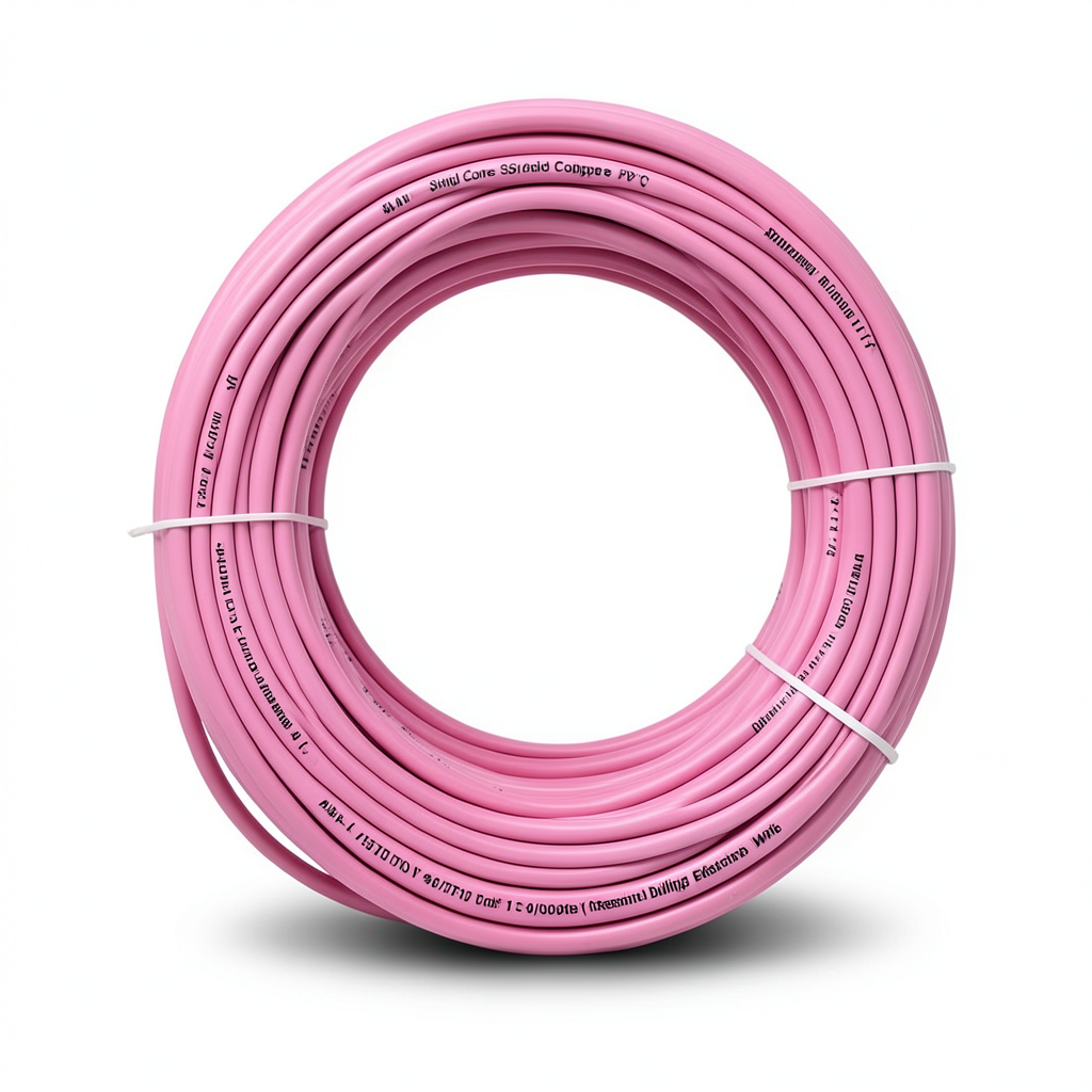 Single Core Solid Copper Cable PVC 70 ºC Insulation 1.5 mm² 450/750 Volt 300 Feet Pink | Al Fanar