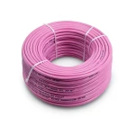 سلك نحاس مصمت مقاوم للحرارة احادى النواة معزول PVC 90º 2.5 مم² 450/750 فولت 300 قدم زهري | شركة الفنار