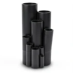انابيب HDPE ضغط 6 بار PE 80 قطر خارجي 280 mm سمك 12.8 mm لون اسود