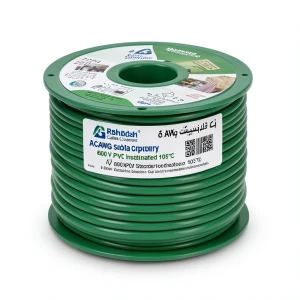 لفة سلك 8 AWG نحاس مجدول معزول PVC +105°C أخضر، جهد 600 فولت | شركة كابلات الشرقية للصناعة
