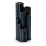مواسير HDPE ضغط 6 بار PE 80 قطر خارجي 450 mm سمك 20.5 mm لون أسود