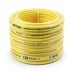 سلك نحاس مصمت مقاوم للحرارة أحادي النواة معزول PVC 90º الفنار مقاس 6 مم² 450/750 فولت طول 300 قدم لون أصفر | شركة الفنار