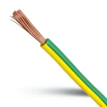 لفة سلك تأريض نحاس شعر CU/PVC مقاس 25 مم2، 450/750 فولت، اخضر/اصفر