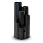 أنابيب HDPE ضغط 16 بار PE 100 مقاس 355 مم سماكة 32.5 مم لون أسود