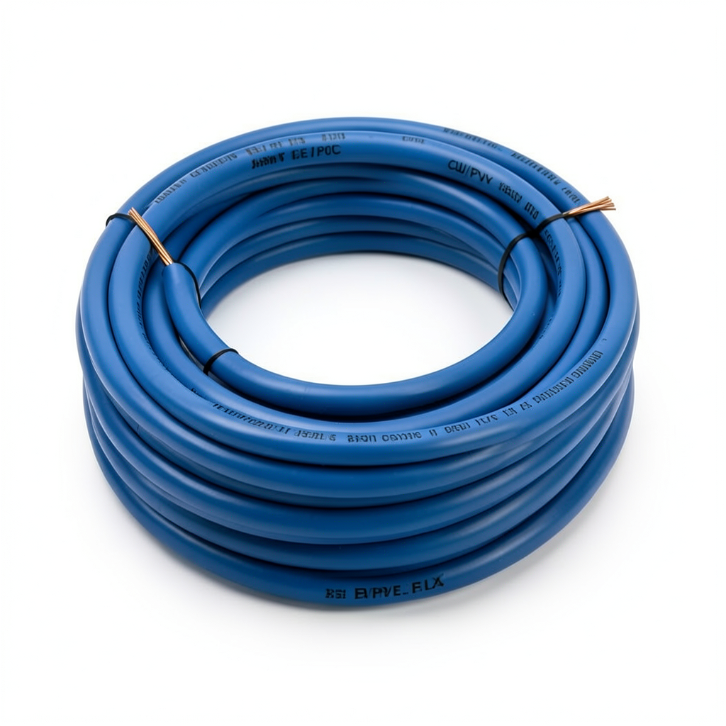 لفة سلك نحاس شعر CU/PVC مقاس 185mm2، 450/750 فولت، أزرق | شركة كابلات جدة