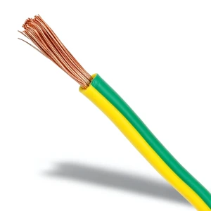 Flexible Copper Earth Electrical Wire CU/PVC 35mm2 450/750V Green/Yellow