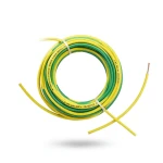 سلك نحاس مصمت مقاوم للحراره احادى النواة معزول PVC 90º 6 مم² 450/750 فولت 300 قدم اصفر مع الاخضر | شركة الفنار