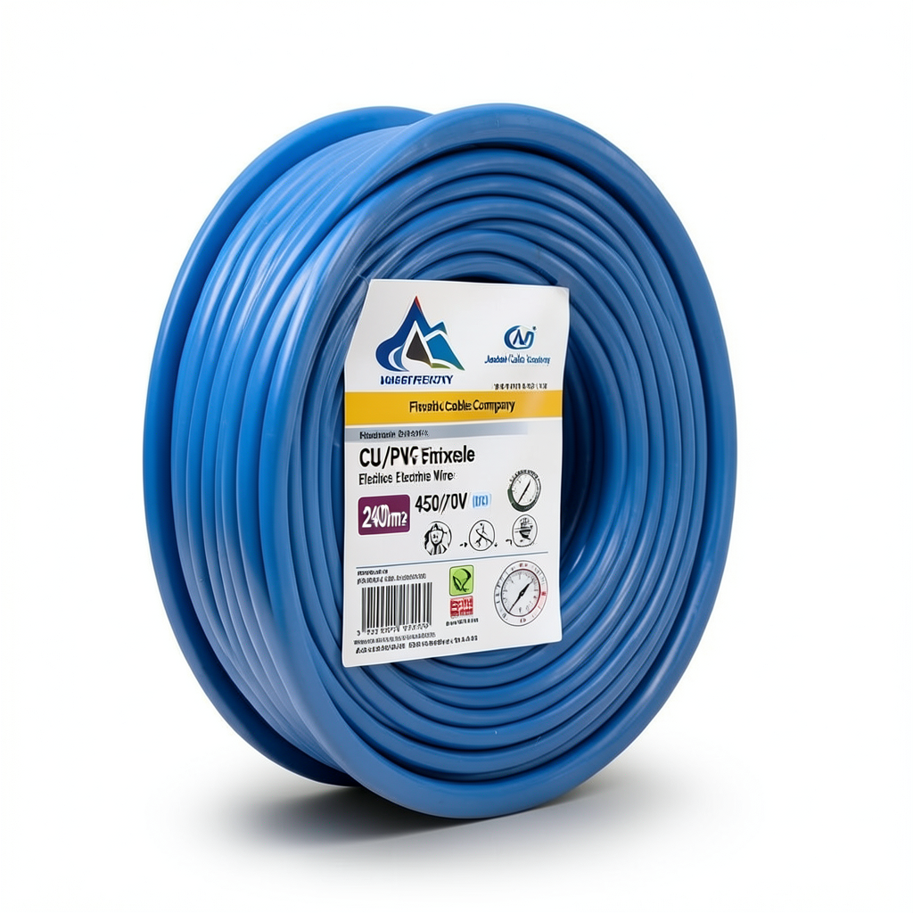 CU/PVC Flexible Electrical Wire 240mm2, 450/750V, Blue | Jeddah Cables Company