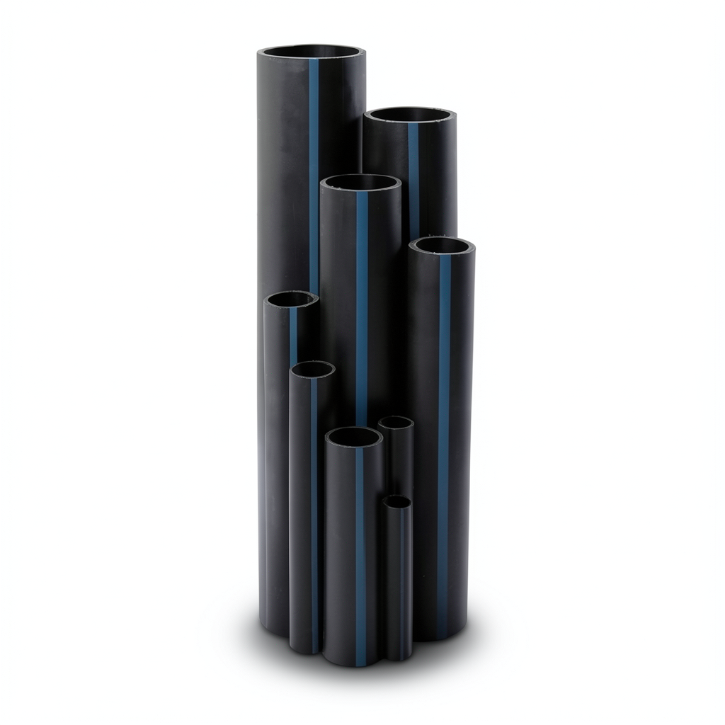 انابيب بلاستيك HDPE ضغط 6 بار [PE 80] قطر خارجي 315 mm سمك 14.4 mm لون اسود