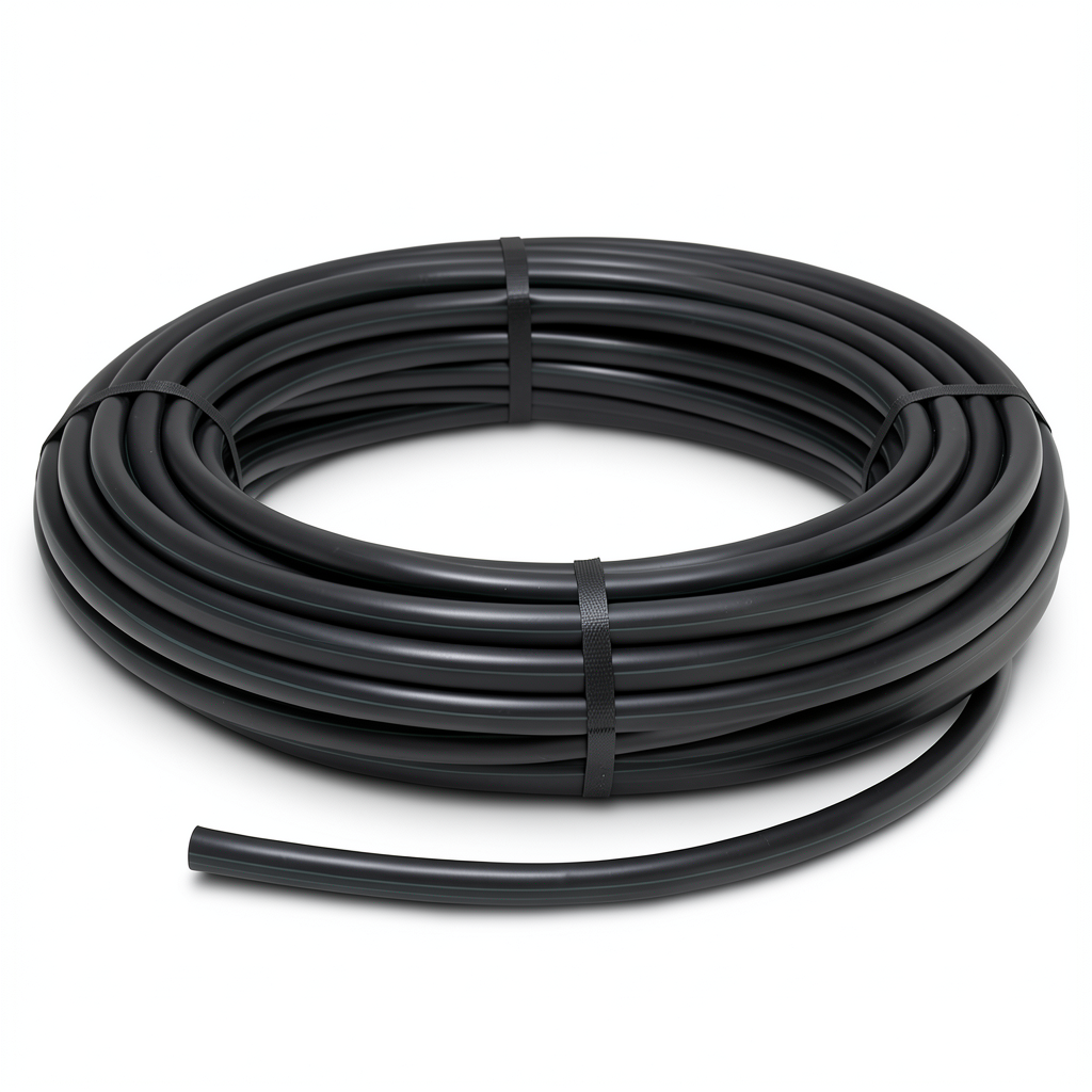 أنابيب بلاستيك HDPE ضغط 6.3 بار PE 100، قطر خارجي 40 ملم، سماكة 1.8 ملم، لون أسود