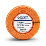 سلك مفرد نحاس مجدول 1/0 AWG مطلي قصدير 1000 فولت، معزول PVC +105°C برتقالي، طول 500 قدم | شركة كابلات الشرقية للصناعة