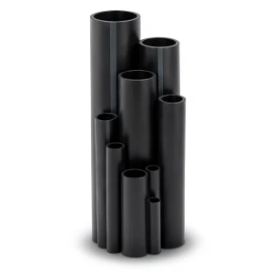 HDPE Pipe Pressure 6 Bar PE 80 Outer Diameter 450 mm Thickness 20.5 mm Black