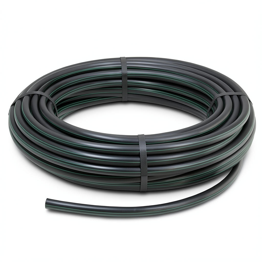 أنابيب بلاستيكية HDPE ضغط 6.3 بار PE 100، قطر خارجي 63 مم، سمك 2.5 مم، أسود