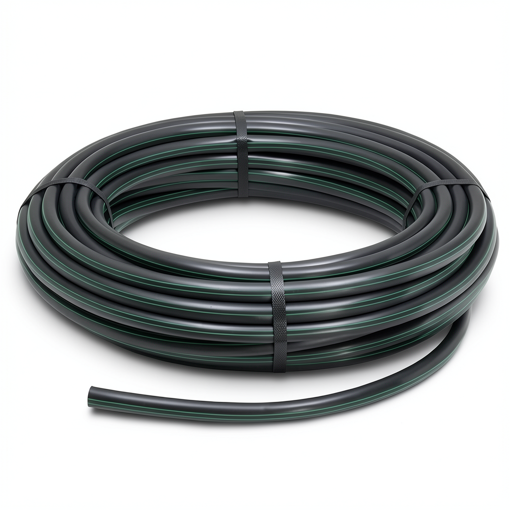 انابيب بلاستيك HDPE ضغط 6.3 بار PE 100 مقاس 75 مم سماكة 2.9 مم لون اسود
