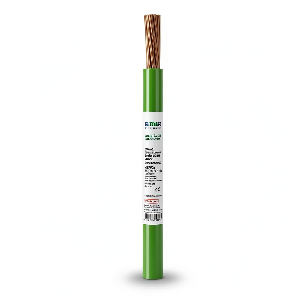 50mm2 Single Core Flexible Wire CU/PVC, 450/750V, Green Color | Jeddah Cables Company