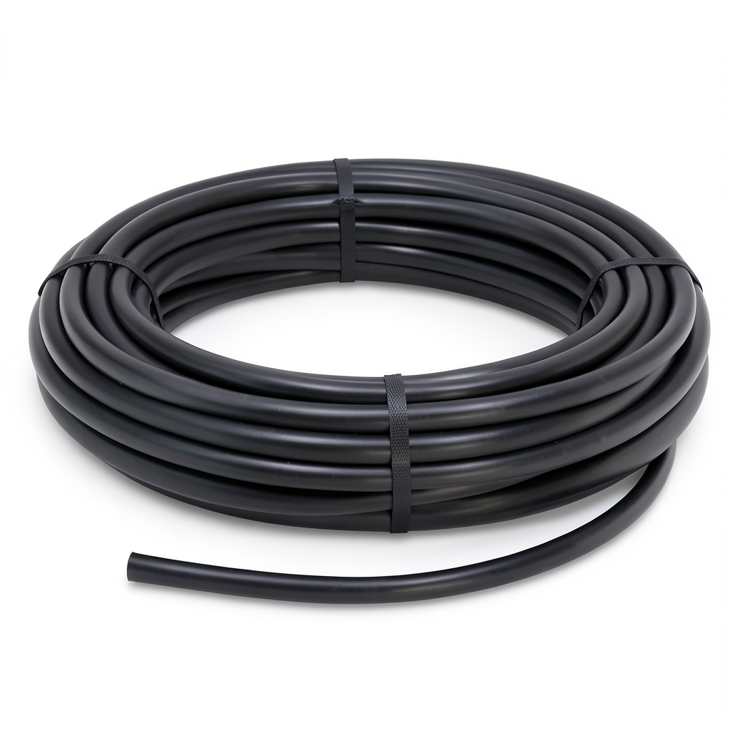 لفة انابيب HDPE ضغط 16 بار PE 100، قطر خارجي 20 مم، سمك 1.9 مم، لون اسود