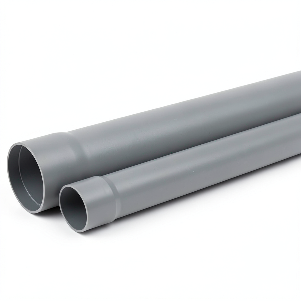 UPVC Plastic Pipe PN 315 psi Size 3/4 inch Thickness 2.49 mm Grey Color