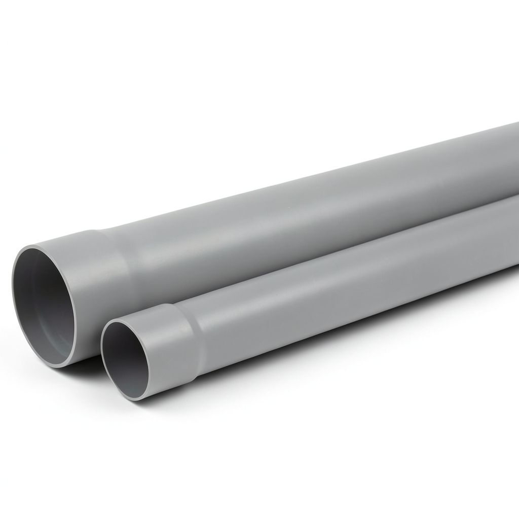 UPVC Plastic Pipe PN 315 psi Size 2 inch Thickness 4.98 mm Grey Color