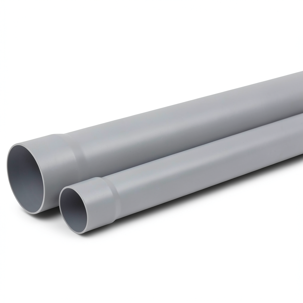 أنابيب بلاستيك UPVC ضغط 315 psi مقاس 6 إنش سماكة 13.97 مم لون رمادي