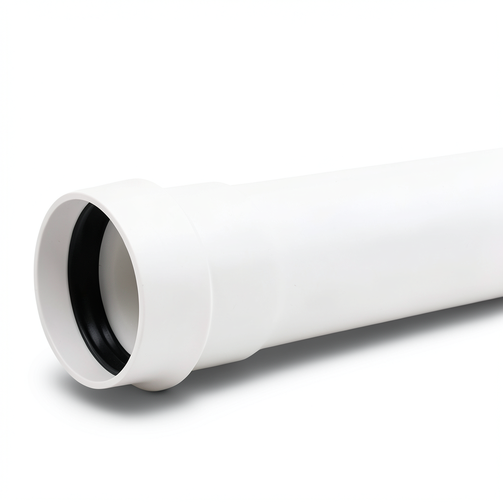 أنابيب بلاستيك UPVC ضغط 2 بار كلاس 1، مقاس 110 مم، سماكة 1.8 مم، لون أبيض