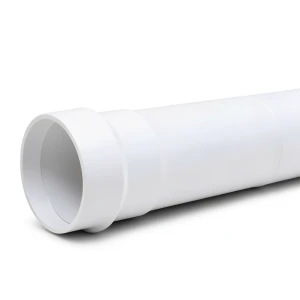 UPVC Plastic Pipe PN 6 Bar Class 3, Size 40 mm, Thickness 1.8 mm, White Color