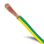 سلك تأريض نحاس شعر CU/PVC مقاس 50 مم2، 450/750 فولت، اخضر/اصفر