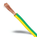 سلك كهرباء تأريض نحاس شعر CU/PVC مقاس 70 مم2 450/750 فولت، اصفر/اخضر