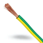 سلك كهرباء تأريض نحاس شعر CU/PVC مقاس 120 mm2 450/750 فولت أخضر/أصفر