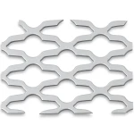 Hot Rolled Expanded Metal Sheet Flattened, Mozakhraf Shape, Thickness 1.2 mm, Width 1.22 M, Length 6 M