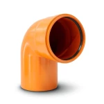UPVC Plastic Elbow 87° Non Pressure Size 75 mm Orange