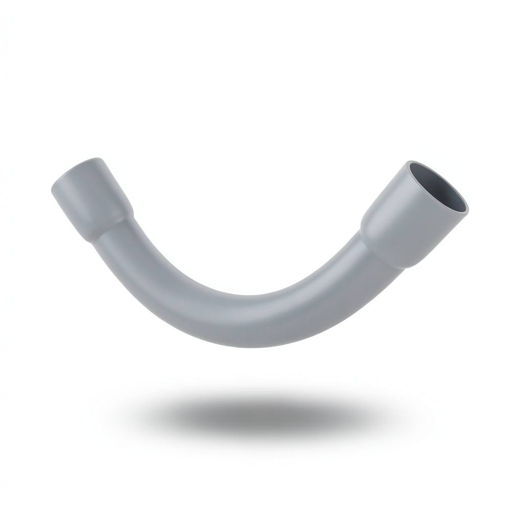 كوع كهرباء UPVC مقاس 160 مم، لون رمادي
