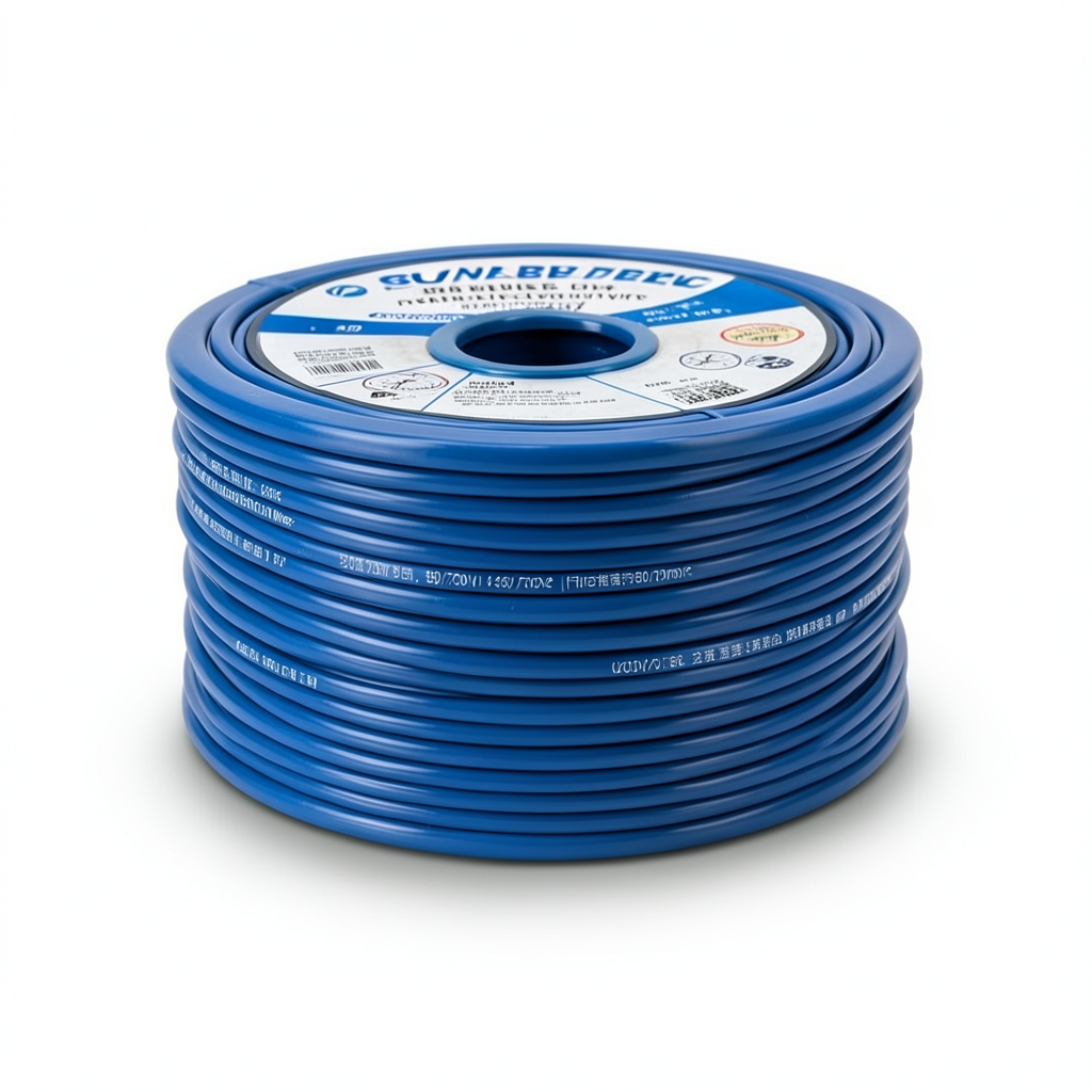 لفة سلك نحاس شعر CU/PVC مقاس 120mm2، 450/750 فولت، أزرق | شركة كابلات جدة