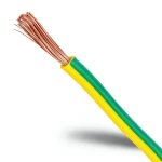 سلك كهرباء تأريض نحاس شعر CU/PVC مقاس 16mm2 450/750 فولت، اخضر/اصفر