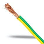 لفة سلك تأريض نحاس شعر CU/PVC مقاس 25 مم2، 450/750 فولت، اخضر/اصفر