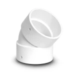 UPVC Plastic Elbow 45° 1/2 Inch White