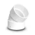 UPVC Plastic Elbow 45° 1/2 Inch White - Image 1