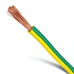 سلك تأريض نحاس شعر CU/PVC مقاس 50 مم2، 450/750 فولت، اخضر/اصفر