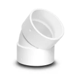 كوع بلاستيك UPVC زاوية 45° مقاس 2 إنش أبيض