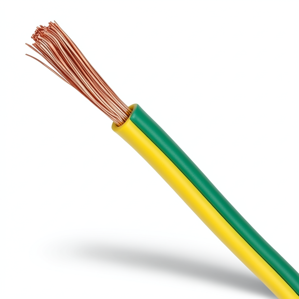 Flexible Copper Earth Electrical Wire CU/PVC 120mm2 450/750V Green/Yellow