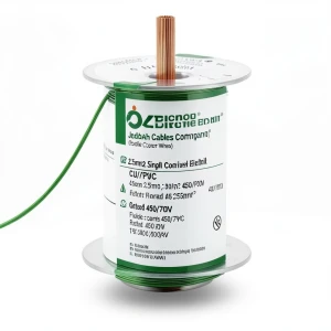 2.5mm2 Single Core Flexible Electric Wire CU/PVC, 450/750V, Green | Jeddah Cables Company