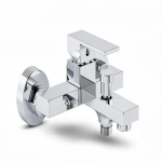Square Chrome Automatic Shower Mixer Brass, Chrome Color