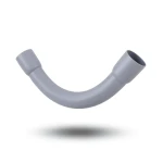 كوع كهرباء UPVC مقاس 160 مم، لون رمادي