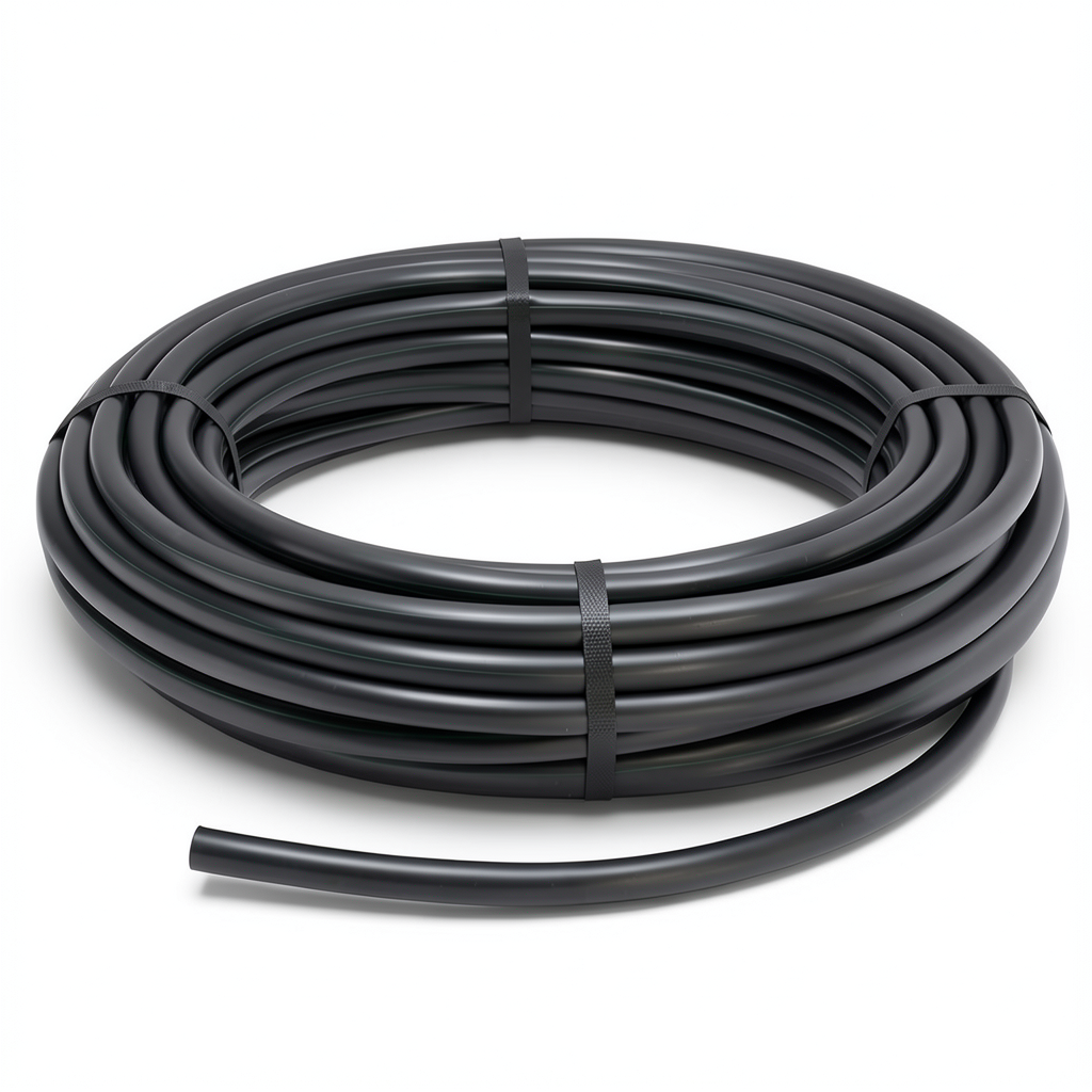 HDPE Plastic Pipe Pressure 6.3 Bar PE 100 Size 75 mm Thickness 2.9 mm Black