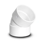 كوع UPVC زاوية 45° مقاس 1/2 1 إنش أبيض اللون