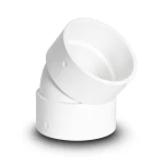 كوع UPVC زاوية 45° مقاس 1 1/4 إنش أبيض اللون
