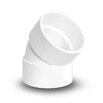 كوع بلاستيك UPVC زاوية 45° مقاس 2 إنش أبيض