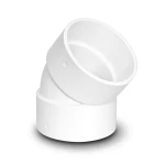كوع UPVC زاوية 45° مقاس 3/4 إنش أبيض اللون